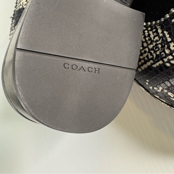 New Coach Bowery Bead Chain Leather Snakeskin G4368 Chelsea Ankle Boot 8 / 38.5 - Picture 16 of 16